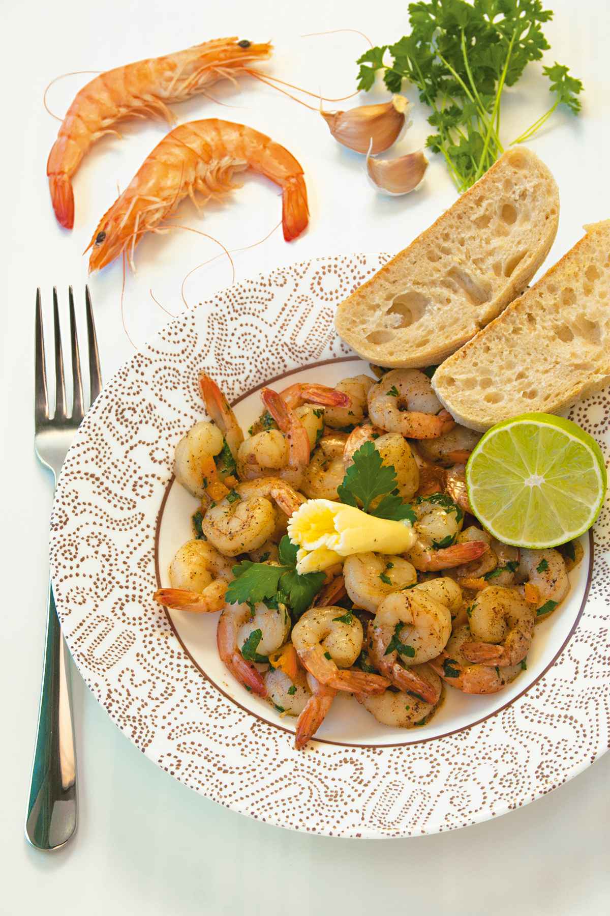 Krewetki smażone na maśle